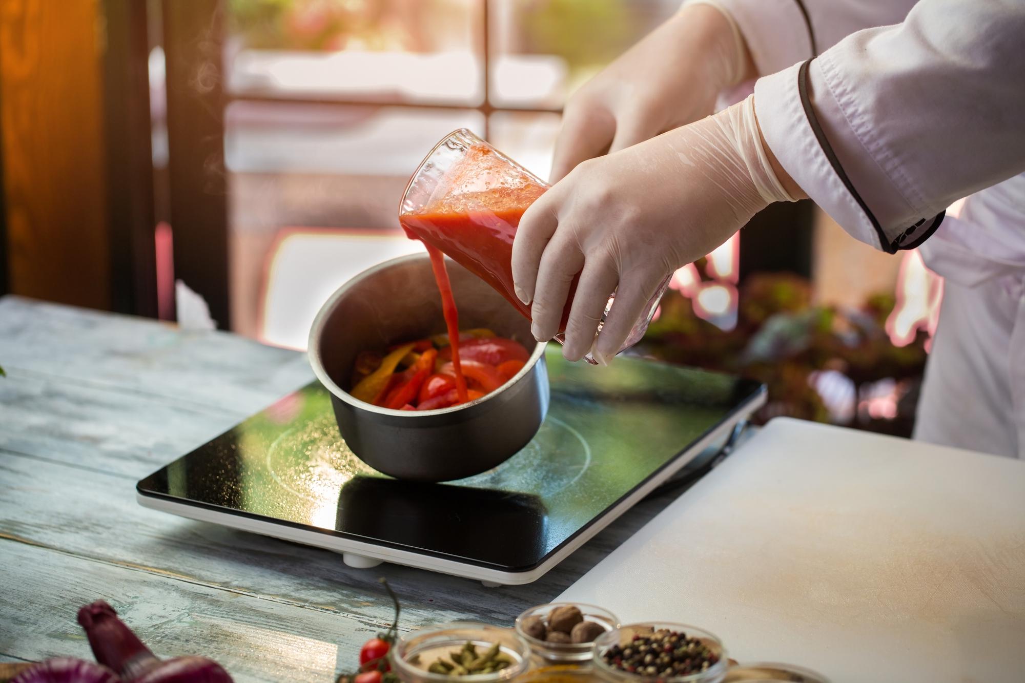 Dettaglio di una preparazione gastronomica